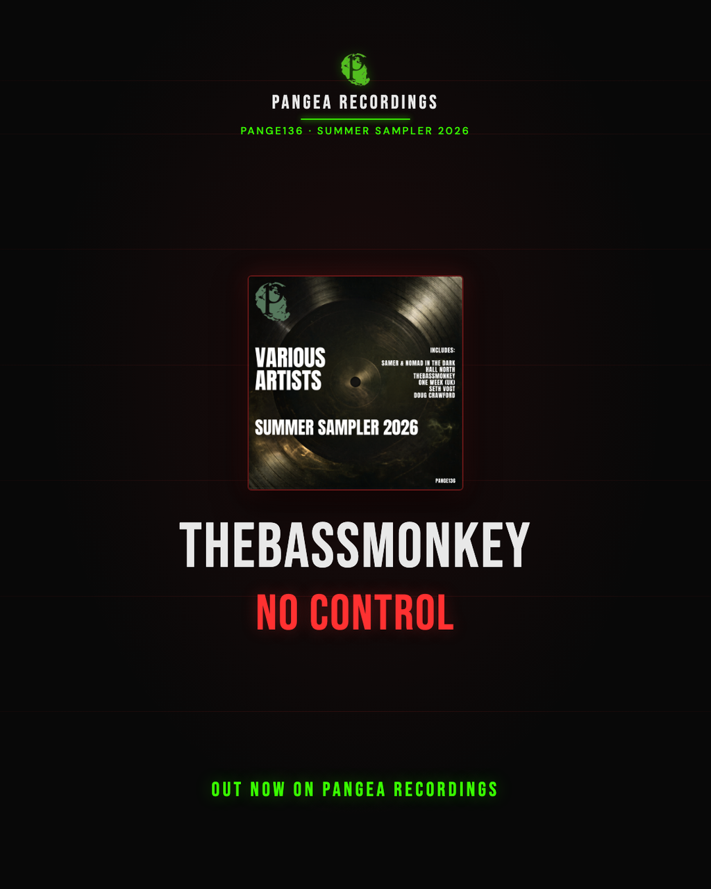 thebassmonkey, No Control — deep house at 124 BPM in F Minor from Summer Sampler 2026 [PANGE136], Pangea Recordings