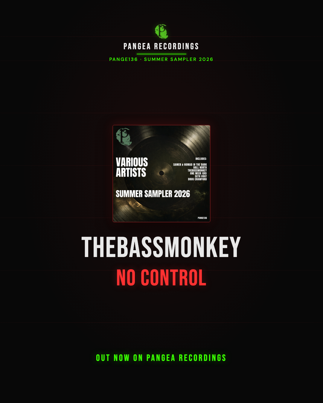 thebassmonkey, No Control — deep house at 124 BPM in F Minor from Summer Sampler 2026 [PANGE136], Pangea Recordings